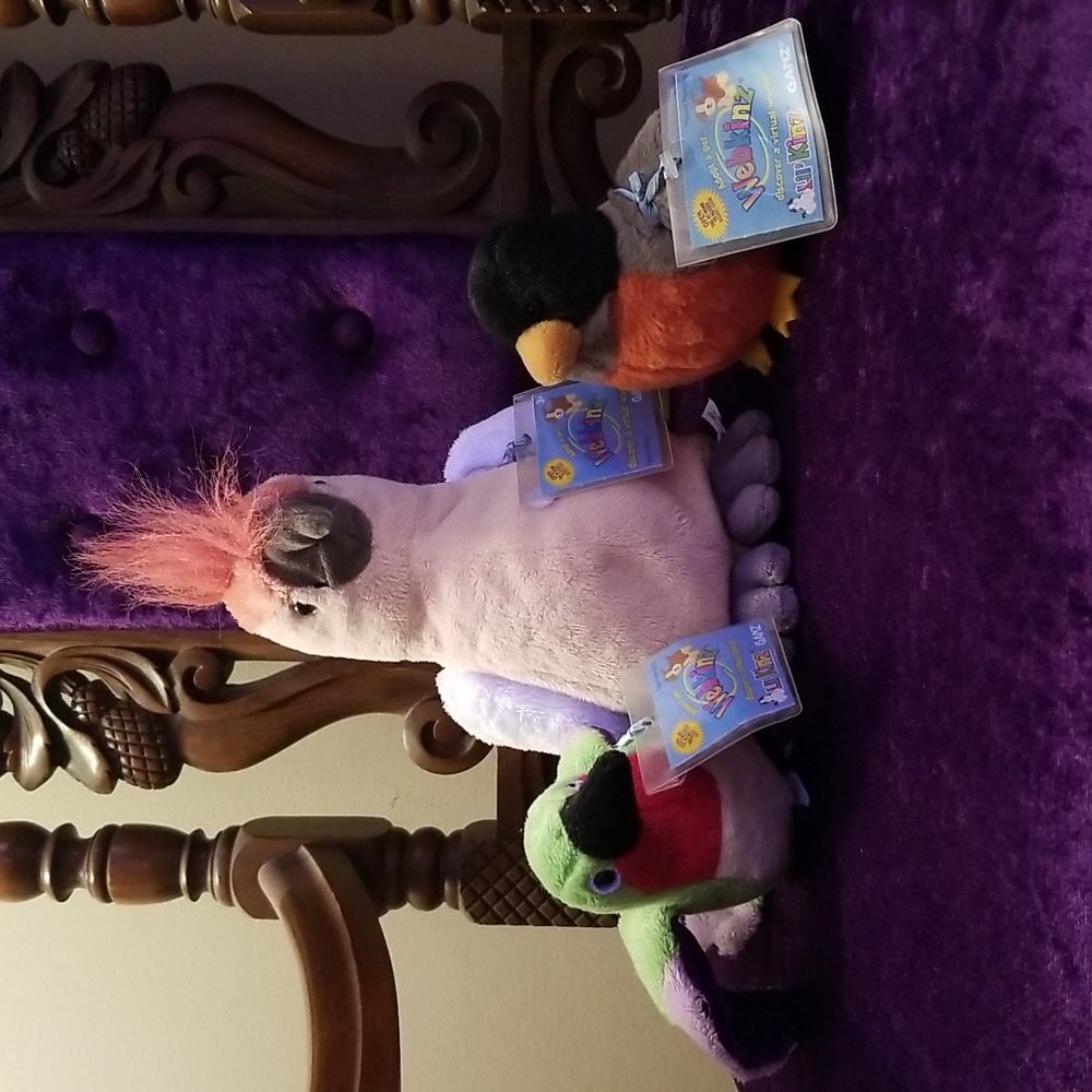Webkinz Pink Cockatoo, Lil' Kinz  Hummingbird and Robin
